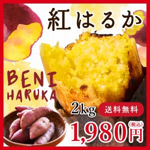 さつまいも　紅はるか 2kg　宮崎県産　サツマイモ　生芋